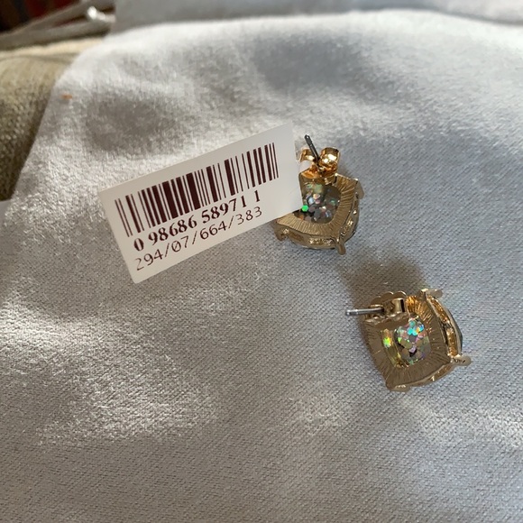 Bloomingdales Aqua brand Square Stud Earrings - Picture 4 of 4